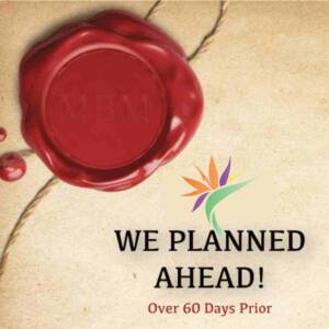 We Planned Ahead!